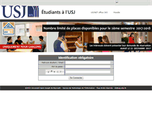 Tablet Screenshot of etudiant.usj.edu.lb