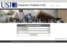 Tablet Screenshot of enseignant.usj.edu.lb